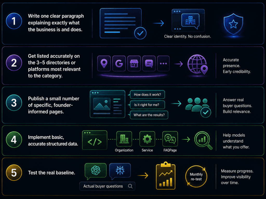 A Practical Starting Sequence for Startup GEO